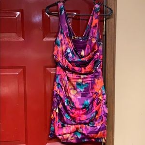 NWT 🌟 Express Abstract, Satin Cocktail Dress Sz 6
